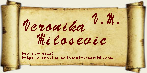 Veronika Milošević vizit kartica